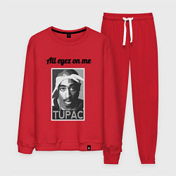 Костюм хлопковый мужской 2pac Art All eayz on me, цвет: красный