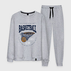 Костюм хлопковый мужской Баскетбол Калифорния, цвет: меланж