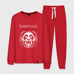 Костюм хлопковый мужской Evanescence rock panda, цвет: красный