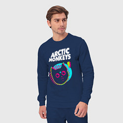 Костюм хлопковый мужской Arctic Monkeys rock star cat, цвет: тёмно-синий — фото 2