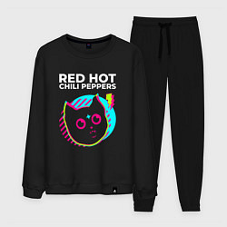 Костюм хлопковый мужской Red Hot Chili Peppers rock star cat, цвет: черный