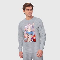 Костюм хлопковый мужской Sousou no Frieren: Heart, цвет: меланж — фото 2