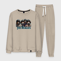 Костюм хлопковый мужской Beatles beagles, цвет: миндальный