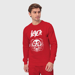 Костюм хлопковый мужской Slayer rock panda, цвет: красный — фото 2