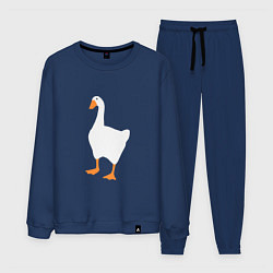 Костюм хлопковый мужской Untitled goose game honk, цвет: тёмно-синий