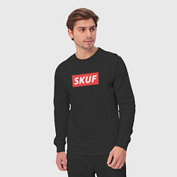 Костюм хлопковый мужской Skuf - trend, цвет: черный — фото 2