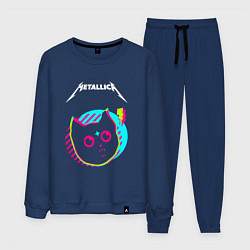Костюм хлопковый мужской Metallica rock star cat, цвет: тёмно-синий