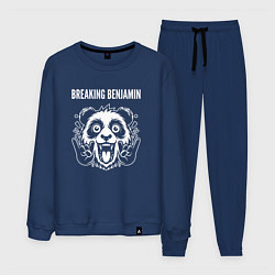 Костюм хлопковый мужской Breaking Benjamin rock panda, цвет: тёмно-синий