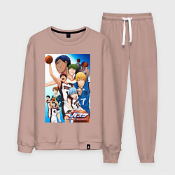 Костюм хлопковый мужской Баскетбол Куроко, цвет: пыльно-розовый