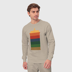 Костюм хлопковый мужской Tardis colors, цвет: миндальный — фото 2