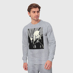 Костюм хлопковый мужской ReZero Ехидна, цвет: меланж — фото 2