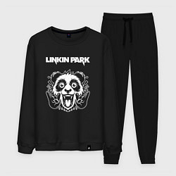 Костюм хлопковый мужской Linkin Park rock panda, цвет: черный