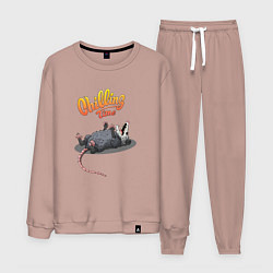 Костюм хлопковый мужской Possum, цвет: пыльно-розовый