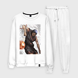 Костюм хлопковый мужской Баскетбол Куроко Дайки Аоминэ, цвет: белый