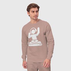 Костюм хлопковый мужской Party dj, цвет: пыльно-розовый — фото 2