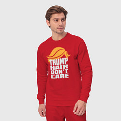 Костюм хлопковый мужской Trump hair dont care, цвет: красный — фото 2