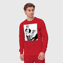 Костюм хлопковый мужской Эйкити Онидзука учитель, цвет: красный — фото 2