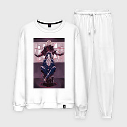 Костюм хлопковый мужской Патриотизм Луис Джеймс Мориарти, цвет: белый