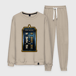 Костюм хлопковый мужской Tardis Sherlock, цвет: миндальный