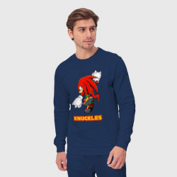 Костюм хлопковый мужской Knuckles ехидна из соника, цвет: тёмно-синий — фото 2