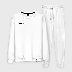 Костюм хлопковый мужской Пиксельная жизнь, цвет: белый