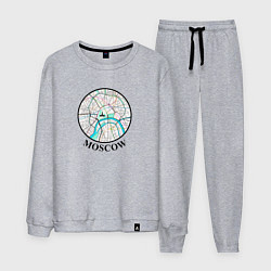 Костюм хлопковый мужской Moscow center, цвет: меланж