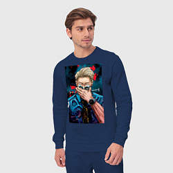 Костюм хлопковый мужской Магическая битва Кэнто Нанами маг первого класса а, цвет: тёмно-синий — фото 2