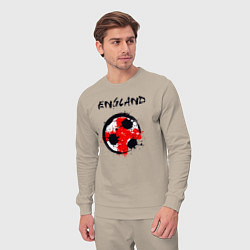 Костюм хлопковый мужской Football England, цвет: миндальный — фото 2