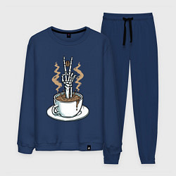 Костюм хлопковый мужской Skeletor coffee, цвет: тёмно-синий