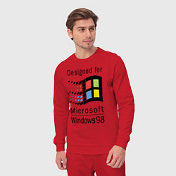 Костюм хлопковый мужской Разработанный для windows 98, цвет: красный — фото 2