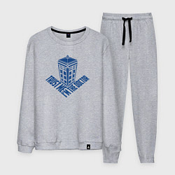 Костюм хлопковый мужской Верь мне я доктор, цвет: меланж