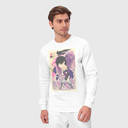 Костюм хлопковый мужской Магическая битва Тодзи Фусигуро сильнейший, цвет: белый — фото 2