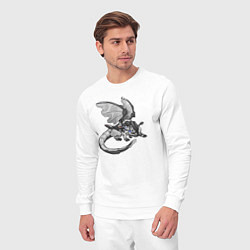 Костюм хлопковый мужской BMW M1000RR, цвет: белый — фото 2