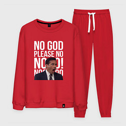 Костюм хлопковый мужской No god please no - the office, цвет: красный