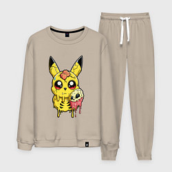 Мужской костюм Пикачу желтый монстр