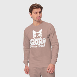 Костюм хлопковый мужской Goro cuddly carnage logo, цвет: пыльно-розовый — фото 2