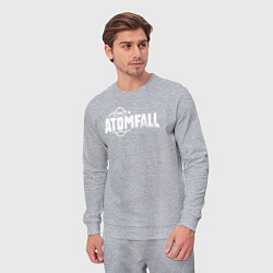 Костюм хлопковый мужской Atomfall logo, цвет: меланж — фото 2