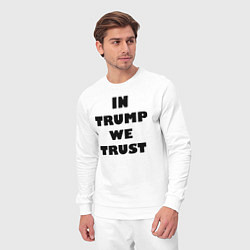 Костюм хлопковый мужской In Trump we trust - slogan, цвет: белый — фото 2