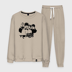 Костюм хлопковый мужской Arctic Monkeys band, цвет: миндальный