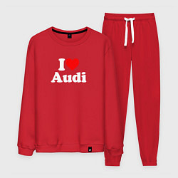 Костюм хлопковый мужской I love Audi, цвет: красный