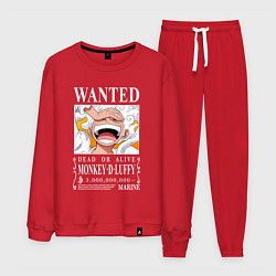 Костюм хлопковый мужской Monkey D Luffy - wanted, цвет: красный