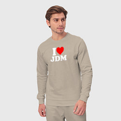 Костюм хлопковый мужской I love JDM, цвет: миндальный — фото 2