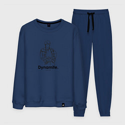 Костюм хлопковый мужской BTS Dynamite Park Ji-min, цвет: тёмно-синий