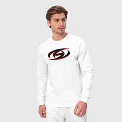 Костюм хлопковый мужской Logo Ateez, цвет: белый — фото 2