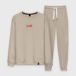 Костюм хлопковый мужской BTS - Jin, цвет: миндальный
