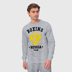 Костюм хлопковый мужской Boxing Russia Team, цвет: меланж — фото 2