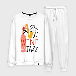 Костюм хлопковый мужской Винишко и джаз, цвет: белый