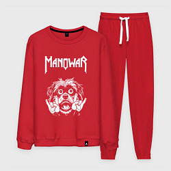 Костюм хлопковый мужской Manowar rock dog, цвет: красный