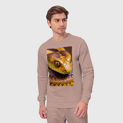 Костюм хлопковый мужской Песчаная змея, цвет: пыльно-розовый — фото 2