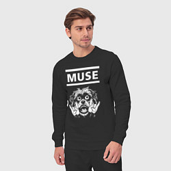 Костюм хлопковый мужской Muse rock dog, цвет: черный — фото 2